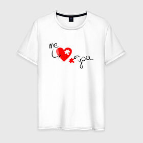 Мужская футболка хлопок с принтом Незаменимая деталь в Екатеринбурге, 100% хлопок | прямой крой, круглый вырез горловины, длина до линии бедер, слегка спущенное плечо. | angel | cupid | day | happy | heart | love | rose | valentine | valentines | ангел | валентин | валентина | валентинка | день | купидон | любовь | святого | святой | сердце