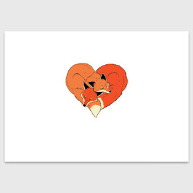 Поздравительная открытка с принтом Лисята в Екатеринбурге, 100% бумага | плотность бумаги 280 г/м2, матовая, на обратной стороне линовка и место для марки
 | 14 февраля | fox | happy | hello kitty | i love you | love is | валентин | день святого | животные | китайский | китти | котенок | кошка | лиса | лисенок | любовь | надпись | отпечатки | подушки | поцелуй | праздник | сердце