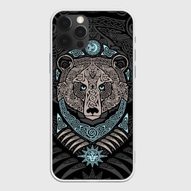 Чехол для iPhone 12 Pro Max с принтом Медведь в Екатеринбурге, Силикон |  | bear | braid | celtic | ornament | pattern | sacred signs | scandinavian | slavic | кельтский | медведь | орнамент | плетенка | сакральные знаки | скандинавский | славянский | узор