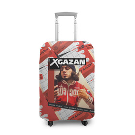 Чехол для чемодана 3D с принтом Клип Gazan - АБУ БАНДИТ в Екатеринбурге, 86% полиэфир, 14% спандекс | двустороннее нанесение принта, прорези для ручек и колес | gazan | абу бандит | клип | навести | охота | суету