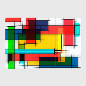 Магнитный плакат 3Х2 с принтом абстрактные фигуры цвета в Екатеринбурге, Полимерный материал с магнитным слоем | 6 деталей размером 9*9 см | абстракция | геометрия | краски | кубизм | линии | под все | прямоугольники | современное искусство | текстуры | тренды | фигуры | цвета | яркий