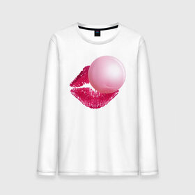 Мужской лонгслив хлопок с принтом BubbleGum Lips в Екатеринбурге, 100% хлопок |  | bubble | bubblegum | day | gum | heart | kiss | lips | love | romantic | valentine | valentines | амур | валентина | влюбленные | влюбленных | всех | губы | день | жвачка | любовь | поцелуй | романтика | романтичность | святого | сердечк