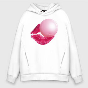 Мужское худи Oversize хлопок с принтом BubbleGum Lips в Екатеринбурге, френч-терри — 70% хлопок, 30% полиэстер. Мягкий теплый начес внутри —100% хлопок | боковые карманы, эластичные манжеты и нижняя кромка, капюшон на магнитной кнопке | bubble | bubblegum | day | gum | heart | kiss | lips | love | romantic | valentine | valentines | амур | валентина | влюбленные | влюбленных | всех | губы | день | жвачка | любовь | поцелуй | романтика | романтичность | святого | сердечк