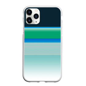 Чехол для iPhone 11 Pro Max матовый с принтом Sea color в Екатеринбурге, Силикон |  | green | line | lines | sea | sea color | wave | зеленый | море | морской цвет