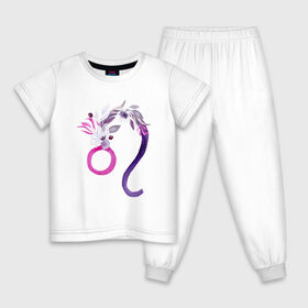 Детская пижама хлопок с принтом Лев в Екатеринбурге, 100% хлопок |  брюки и футболка прямого кроя, без карманов, на брюках мягкая резинка на поясе и по низу штанин
 | астрология | знаки зодиака | зодиак | созвездие | фиолетовый | цикл