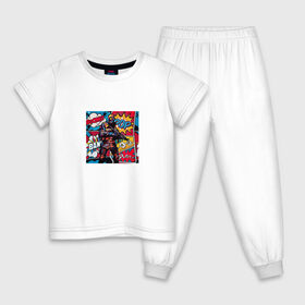 Детская пижама хлопок с принтом Cs:Go Pop Art в Екатеринбурге, 100% хлопок |  брюки и футболка прямого кроя, без карманов, на брюках мягкая резинка на поясе и по низу штанин
 | counter strike | cs go | game | pop art | игра | комикс | кс го | поп арт