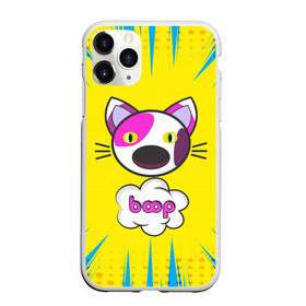 Чехол для iPhone 11 Pro Max матовый с принтом PoP CaT BooP в Екатеринбурге, Силикон |  | boom | meme | pop art | popping | бум | буп кот | котик | мем | поп арт | ретро | стиль