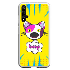 Чехол для Honor 20 с принтом PoP CaT BooP в Екатеринбурге, Силикон | Область печати: задняя сторона чехла, без боковых панелей | boom | meme | pop art | popping | бум | буп кот | котик | мем | поп арт | ретро | стиль