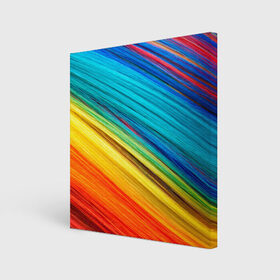 Холст квадратный с принтом цветной мех диагональ в Екатеринбурге, 100% ПВХ |  | волокна | геометрия | диагональ | краски | мех | полоски | полосы | радуга | текстура | цвета | яркий