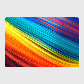Магнитный плакат 3Х2 с принтом цветной мех диагональ в Екатеринбурге, Полимерный материал с магнитным слоем | 6 деталей размером 9*9 см | волокна | геометрия | диагональ | краски | мех | полоски | полосы | радуга | текстура | цвета | яркий