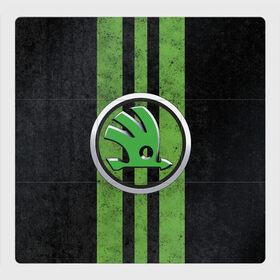 Магнитный плакат 3Х3 с принтом Skoda Green Logo (Z) в Екатеринбурге, Полимерный материал с магнитным слоем | 9 деталей размером 9*9 см | octavia | rapid | rs | skoda | superb | vag | volkswagen | vrs | vw | yeti | авто | автомобиль | ам | ваг | вагавод | ети | карбон | машина | октавия | рапид | суперб | шкода | шкодавод