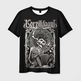 Мужская футболка 3D с принтом Korpiklaani в Екатеринбурге, 100% полиэфир | прямой крой, круглый вырез горловины, длина до линии бедер | korpiklaani | metal | shaman | группы | корпиклаани | метал | рок | фолк