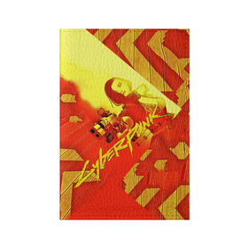Обложка для паспорта матовая кожа с принтом CYBERPUNK 2077 в Екатеринбурге, натуральная матовая кожа | размер 19,3 х 13,7 см; прозрачные пластиковые крепления | cd project red | cyberpunk 2077 | keanu reeves | samurai | киану ривз | киберпанк 2077 | самураи