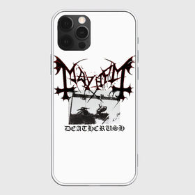 Чехол для iPhone 12 Pro Max с принтом Mayhem в Екатеринбурге, Силикон |  | Тематика изображения на принте: black | mayhem | metal | music | rock | skull | блэк | гитара | группа | метал | музыка | рок | череп | электрогитара