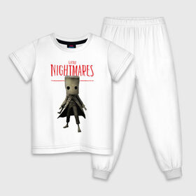 Детская пижама хлопок с принтом Little Nightmares в Екатеринбурге, 100% хлопок |  брюки и футболка прямого кроя, без карманов, на брюках мягкая резинка на поясе и по низу штанин
 | little nightmares | игра | страшилка | страшная игра | ужас | хоррор