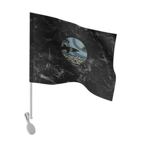 Флаг для автомобиля с принтом Акула в Екатеринбурге, 100% полиэстер | Размер: 30*21 см | fish | акула | вода | волны | море | океан | под водой | рыба | рыбалка | хищник