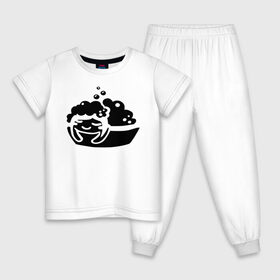 Детская пижама хлопок с принтом Водолей в Екатеринбурге, 100% хлопок |  брюки и футболка прямого кроя, без карманов, на брюках мягкая резинка на поясе и по низу штанин
 | aquarius | zodiac signs | водолей | знаки зодиака | чёрный рисунок