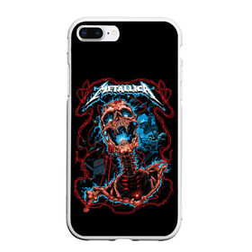 Чехол для iPhone 7Plus/8 Plus матовый с принтом METALLICA в Екатеринбурге, Силикон | Область печати: задняя сторона чехла, без боковых панелей | band | hardcore | metall | music | punk | rock | skull | usa | батька | джеймс | кирк | ларс | металлика | метла | музыка | рок | сша | трухильо | ульрих | хэви метал | хэммет | хэтфилд | череп