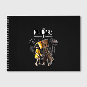 Альбом для рисования с принтом LITTLE NIGHTMARES 2 в Екатеринбурге, 100% бумага
 | матовая бумага, плотность 200 мг. | little nightmares | little nightmares 2 | six | игры | комиксы | шестая