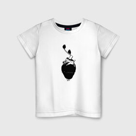 Детская футболка хлопок с принтом Сердце природы в Екатеринбурге, 100% хлопок | круглый вырез горловины, полуприлегающий силуэт, длина до линии бедер | арт | дерево | природа | птицы | сердце | сохрани природу | топор | черно белое | экология