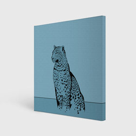 Холст квадратный с принтом Леопард в Екатеринбурге, 100% ПВХ |  | африка | большая кошка | графика | дикий мир | животное | кошка | персонаж | природа | рисунок | хищник