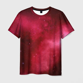 Мужская футболка 3D с принтом Космическая пыль в Екатеринбурге, 100% полиэфир | прямой крой, круглый вырез горловины, длина до линии бедер | casual | арт | бесконечность | звезды | космос | млечный путь | сияние | стиль