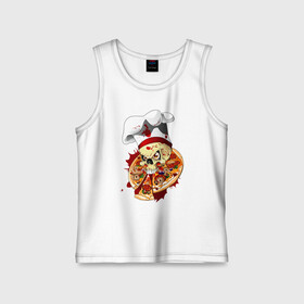 Детская майка хлопок с принтом Skull cook в Екатеринбурге,  |  | art | body | bones | dead | drawing | face | graffiti | head | roses | skeleton | skul | skull | ад | арт | голова | граффити | зло | кости | лицо | металл | нарисованный | розы | рок | скелет | скул | скулл | три черепа | тьма