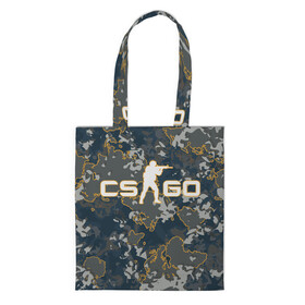 Шоппер 3D с принтом CS:GO - Camo в Екатеринбурге, 100% полиэстер | Плотность: 200 г/м2; Размер: 34×35 см; Высота лямок: 30 см | beast | camo | camouflage | counter | counter strike | cs | easy | ez | gg | ggwp | global | go | hyper | kill | offensive | one | shot | strike | зверь | камуфляж | скоростной