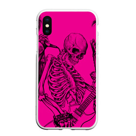 Чехол для iPhone XS Max матовый с принтом Skeleton,zandieh в Екатеринбурге, Силикон | Область печати: задняя сторона чехла, без боковых панелей | Тематика изображения на принте: bag | boock | boy | crazy | danger | flower | girl | lion | net | notepad | pencil | skeleton | skull | ticher