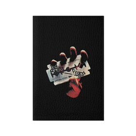 Обложка для паспорта матовая кожа с принтом Judas Priest в Екатеринбурге, натуральная матовая кожа | размер 19,3 х 13,7 см; прозрачные пластиковые крепления | black | deep | heep | judas | led | metal | music | priest | purple | rock | sabbath | skull | uriah | zeppelin | блэк | гитара | группа | иуда | метал | музыка | рок | священник | череп | электрогитара