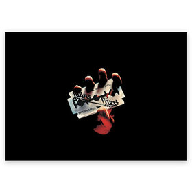 Поздравительная открытка с принтом Judas Priest в Екатеринбурге, 100% бумага | плотность бумаги 280 г/м2, матовая, на обратной стороне линовка и место для марки
 | Тематика изображения на принте: black | deep | heep | judas | led | metal | music | priest | purple | rock | sabbath | skull | uriah | zeppelin | блэк | гитара | группа | иуда | метал | музыка | рок | священник | череп | электрогитара