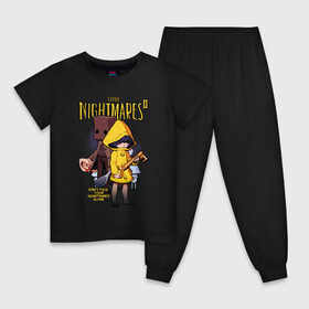 Детская пижама хлопок с принтом LITTLE NIGHTMARES 2 в Екатеринбурге, 100% хлопок |  брюки и футболка прямого кроя, без карманов, на брюках мягкая резинка на поясе и по низу штанин
 | little nightmares | little nightmares 2 | six | игры | комиксы | шестая