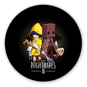 Коврик для мышки круглый с принтом LITTLE NIGHTMARES 2 в Екатеринбурге, резина и полиэстер | круглая форма, изображение наносится на всю лицевую часть | Тематика изображения на принте: little nightmares | little nightmares 2 | six | игры | комиксы | шестая