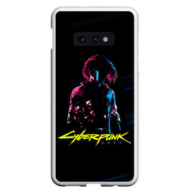 Чехол для Samsung S10E с принтом Cyberpunk 2077 в Екатеринбурге, Силикон | Область печати: задняя сторона чехла, без боковых панелей | cyberpunk 2077 | hacker | maelstrom | militech | quadra | samurai | sci fi | technology | trauma team | v | будущее | игра | иероглифы | киану ривз | кибер | киберпанк | киборг | киборги | корпорация | лого | милитек | панк | роботы | самурай | т