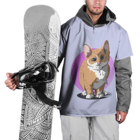 Накидка на куртку 3D с принтом Грустный Котик в Екатеринбурге, 100% полиэстер |  | Тематика изображения на принте: графика | домашний животные | животное | котенок | котик | персонаж | природа | рисунок