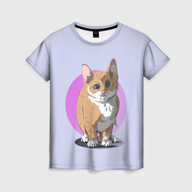 Женская футболка 3D с принтом Грустный Котик в Екатеринбурге, 100% полиэфир ( синтетическое хлопкоподобное полотно) | прямой крой, круглый вырез горловины, длина до линии бедер | графика | домашний животные | животное | котенок | котик | персонаж | природа | рисунок