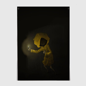 Постер с принтом Little Nightmares В Темноте в Екатеринбурге, 100% бумага
 | бумага, плотность 150 мг. Матовая, но за счет высокого коэффициента гладкости имеет небольшой блеск и дает на свету блики, но в отличии от глянцевой бумаги не покрыта лаком | games | little nightmares | доктор | игра | игрок | литл найтмерс | моно | охотник | повар | призрак | руки | сказка | страшилка | страшный сон | темнота | хорор | хоррор | шестая