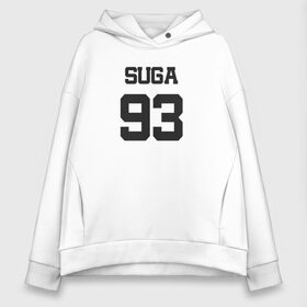 Женское худи Oversize хлопок с принтом BTS - Suga 93 в Екатеринбурге, френч-терри — 70% хлопок, 30% полиэстер. Мягкий теплый начес внутри —100% хлопок | боковые карманы, эластичные манжеты и нижняя кромка, капюшон на магнитной кнопке | agust | agust d | boysband | bts | k pop | korea | korean | music | suga | suga 93 | бтс | к поп | кей поп | корейская | корейский | корея | кпоп | музыка | суга | шуга | шуга 93