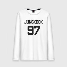 Мужской лонгслив хлопок с принтом BTS - Jungkook 97 в Екатеринбурге, 100% хлопок |  | boysband | bts | jungkook | jungkook 97 | k pop | korea | korean | music | бтс | джонгук | к поп | кей поп | корейская | корейский | корея | кпоп | музыка | чонгук