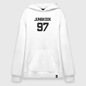 Худи SuperOversize хлопок с принтом BTS - Jungkook 97 в Екатеринбурге, 70% хлопок, 30% полиэстер, мягкий начес внутри | карман-кенгуру, эластичная резинка на манжетах и по нижней кромке, двухслойный капюшон
 | boysband | bts | jungkook | jungkook 97 | k pop | korea | korean | music | бтс | джонгук | к поп | кей поп | корейская | корейский | корея | кпоп | музыка | чонгук