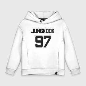 Детское худи Oversize хлопок с принтом BTS - Jungkook 97 в Екатеринбурге, френч-терри — 70% хлопок, 30% полиэстер. Мягкий теплый начес внутри —100% хлопок | боковые карманы, эластичные манжеты и нижняя кромка, капюшон на магнитной кнопке | boysband | bts | jungkook | jungkook 97 | k pop | korea | korean | music | бтс | джонгук | к поп | кей поп | корейская | корейский | корея | кпоп | музыка | чонгук