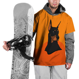 Накидка на куртку 3D с принтом Доберман в Екатеринбурге, 100% полиэстер |  | Тематика изображения на принте: верный друг | графика | животное | защитник | красивый пес | природа | рисунок | собака | сторож