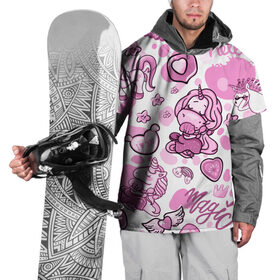 Накидка на куртку 3D с принтом Розовая мечта в Екатеринбурге, 100% полиэстер |  | анимэ | девочки звездочки | единороги | любовь | мечта | пони | сердце