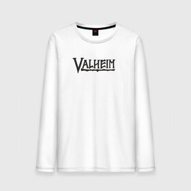 Мужской лонгслив хлопок с принтом Valheim logo в Екатеринбурге, 100% хлопок |  | valheim | valheim логотип | вальхейм | выживание | игра | игры