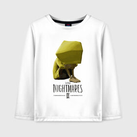 Детский лонгслив хлопок с принтом Little Nightmares в Екатеринбурге, 100% хлопок | круглый вырез горловины, полуприлегающий силуэт, длина до линии бедер | little nightmares | игра | страшилка | страшная игра | ужас | хоррор