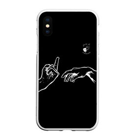 Чехол для iPhone XS Max матовый с принтом Finita la commedia(black) в Екатеринбурге, Силикон | Область печати: задняя сторона чехла, без боковых панелей | маски | нигатив | отвержение | сатира