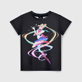 Детская футболка 3D с принтом Sailor Moon Сейлор Мун в Екатеринбурге, 100% гипоаллергенный полиэфир | прямой крой, круглый вырез горловины, длина до линии бедер, чуть спущенное плечо, ткань немного тянется | anime | sailor moon | аниме | анимэ | венера | луна | лунная призма | марс | сейлор мун | серебрянное тысячелетие | серенити | сэйлор | усаги цукино | чиби мун | эндимион
