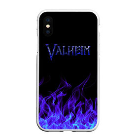 Чехол для iPhone XS Max матовый с принтом Valheim в Екатеринбурге, Силикон | Область печати: задняя сторона чехла, без боковых панелей | 2021 | valheim | валхейм | валхем | велхейм | игра | огонь