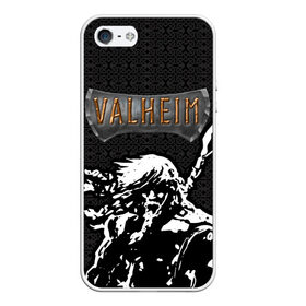 Чехол для iPhone 5/5S матовый с принтом Valheim Viking. в Екатеринбурге, Силикон | Область печати: задняя сторона чехла, без боковых панелей | fejd | valheim | вальхейм | викинг | викинги | выживание | выживач | игра