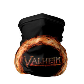 Бандана-труба 3D с принтом Valheim - огненный круг в Екатеринбурге, 100% полиэстер, ткань с особыми свойствами — Activecool | плотность 150‒180 г/м2; хорошо тянется, но сохраняет форму | Тематика изображения на принте: valheim | вальхейм | викинги | игра | компьютерный | круг | логотип | минимализм | огненный | огонь | подарок | черный